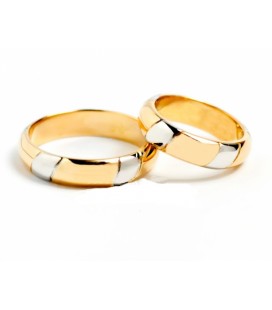 Trasformazione Fedi Nuziali 25 anni con 5 fasce oblique in oro bianco 18kt