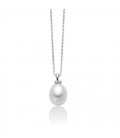 Collana girocollo catenina Oro bianco con perla Miluna e Diamanti PCL3170X