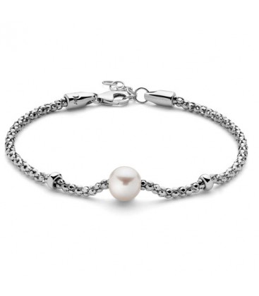 Bracciale di perle con angelo custode in argento PBR2985-TPZ