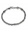 Bracciale in acciaio 316L e finitura pvd colore rutenio SAS14