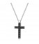 Collana catena grumetta in acciaio 316L con pendente a forma di croce godronata S'agapõ SPD06