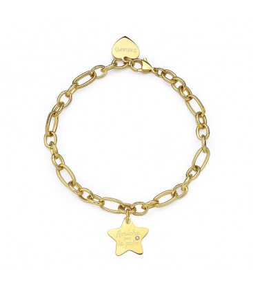 Bracciale in acciaio 316L con pendente a forma di stelle SBY024