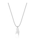 Collana a sfere piccole in acciaio 316L con pendente a forma di stella SSM003