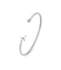 Bracciale rigido in acciaio 316L con cristallo e lettera A S'agapõ SCK212