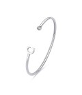 Bracciale rigido in acciaio 316L con cristallo e lettera C S'agapõ SCK214