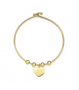 Bracciale rigido acciaio con sfere charm cuore albero della vita S'agapõ SBY011