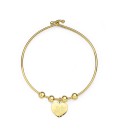 Bracciale rigido acciaio dorato con sfere charm cuore albero della vita S'agapõ SBY014