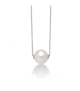 Collana girocollo catenina Oro bianco con perla Miluna e Diamanti PCL5830X