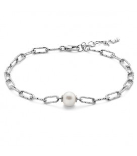 Bracciale con catena in argento e perla centrale Miluna PBR3140B