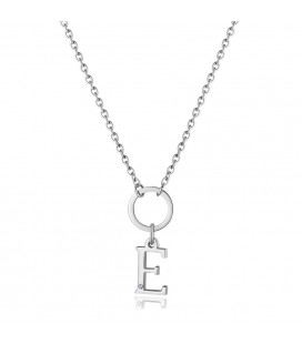 Collana girocollo in acciaio 316L con pendente a forma di lettera A e cristallo S'agapõ SHAC65