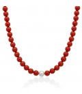 Collana corallo rosso e perla Miluna PCL4437