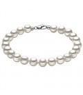 Bracciale Donna  perle bianche coltivate di acqua dolce 5-5,5 mm chiusura in oro bianco 18kt Miluna PBR1674V