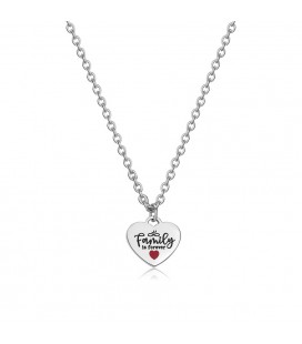 Collana in acciaio 316L con pendente a forma di cuore SBY004