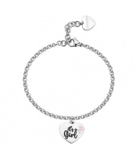 Bracciale in acciaio 316L con pendente a forma di cuore SBY039