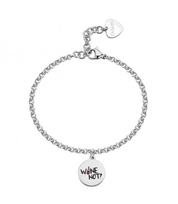 Bracciale in acciaio 316L con pendente a forma di cuore SBY039