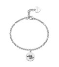 Bracciale in acciaio 316L con pendente a forma di cerchio SBY041