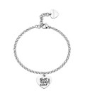 Bracciale in acciaio 316L con pendente a forma di cuore SBY042