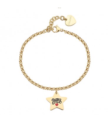 Bracciale in acciaio 316L con pendente a forma di cuore SBY042