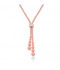 Collana Miluna corallo rosa pelle d'angelo e perle CLD3657