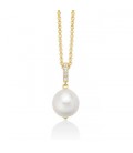 Collana in argento dorato e perla Miluna PCL6538G