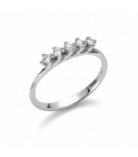 Anello in oro con cinque diamanti Miluna LID3228-12V5G7