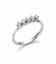 Anello oro bianco 18 KT con cinque diamanti Miluna LID3387-020G7