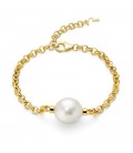 Bracciale Argento 925 Dorato Con Perla Centrale Miluna PBR3546G