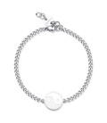 Bracciale in acciaio centrale Ying e Yang inciso S'agapõ SRB14