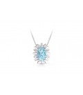 Collana  con Acquamarina e Diamanti Lucciole CIOCHELIOS/1A