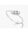 Anello trilogy diamante oro bianco 18 kt Lucciole ANT60009