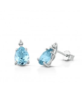 Orecchini Topazio e Diamante Lucciole  OR18KT