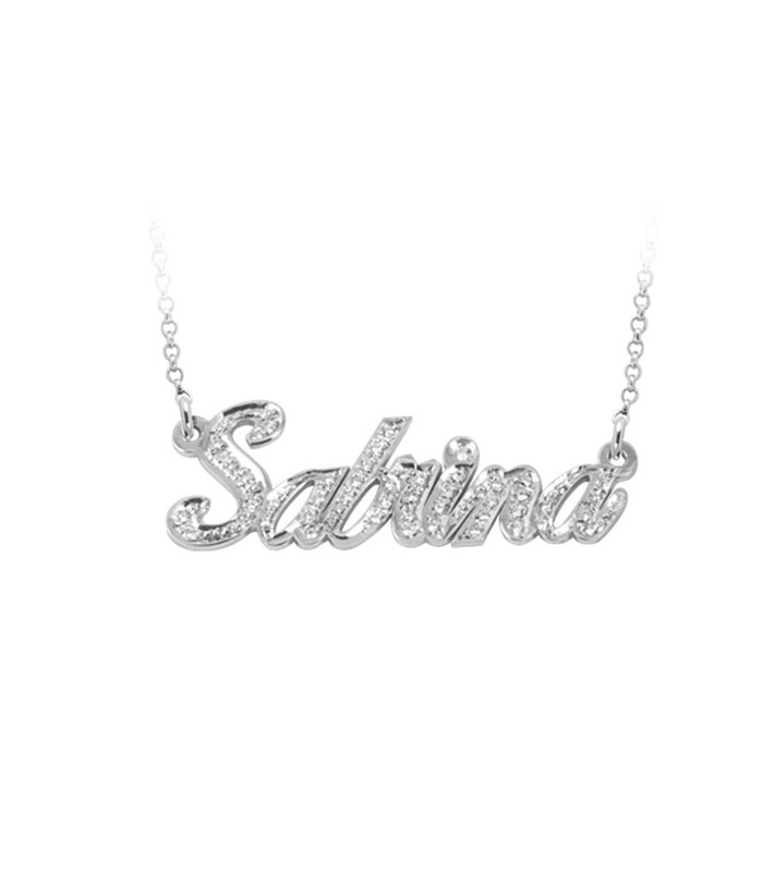 Collana oro deals bianco con brillantino