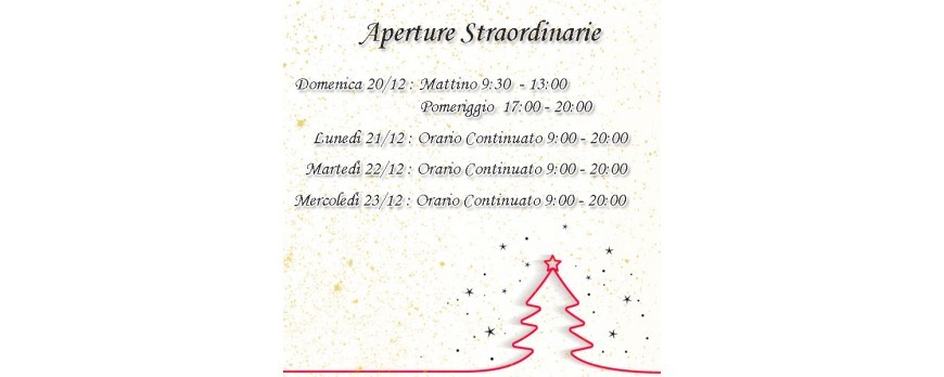 Aperture Straordinarie Natale 2020 