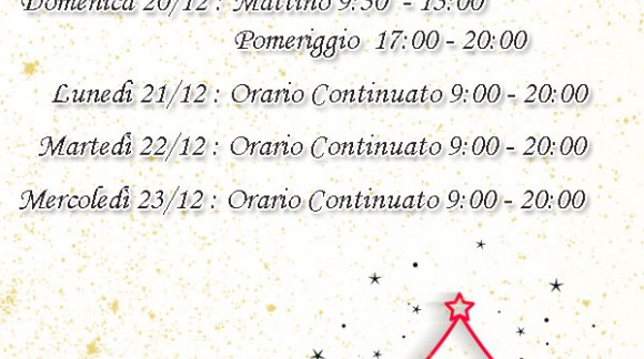Aperture Straordinarie Natale 2020 